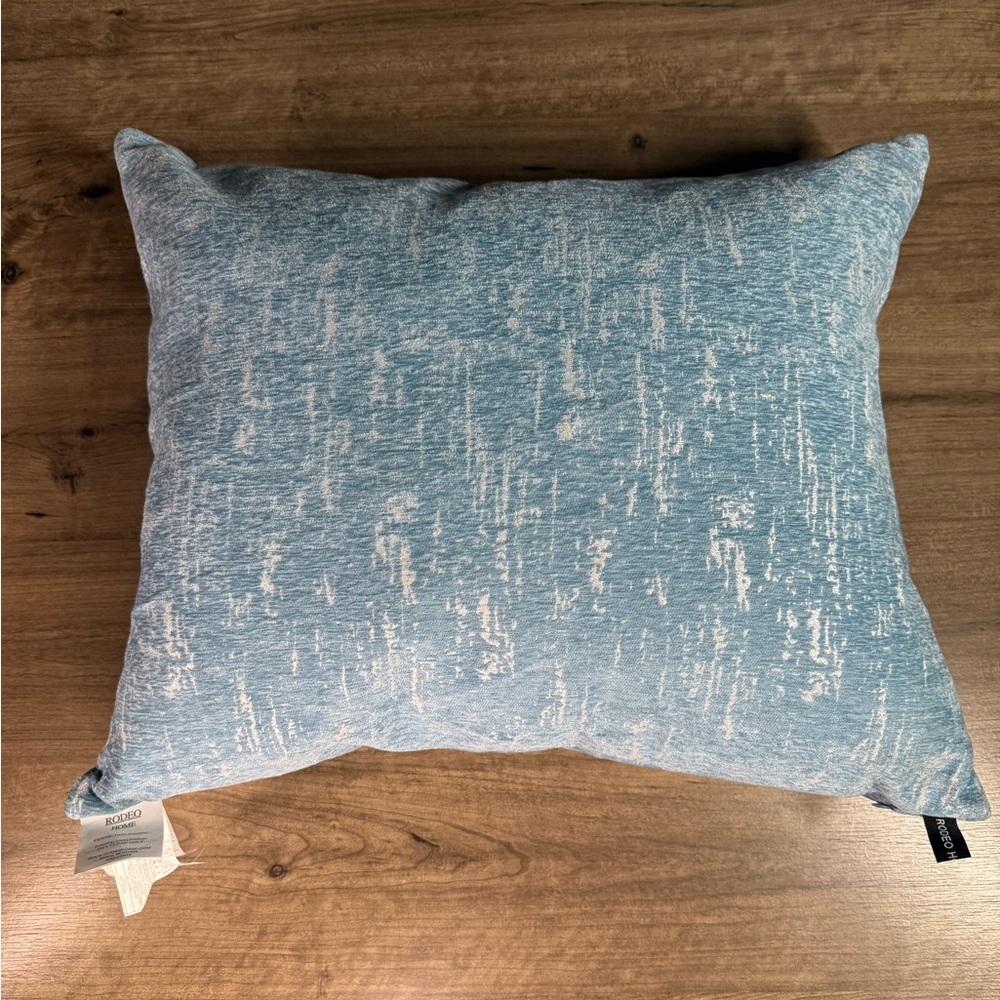 NWT Rodeo Home Oversized Decorative Pillow 20”x24” Aqua